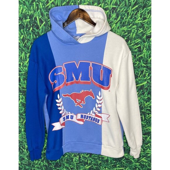 SMU Mustangs Gameday Couture Colorblock Pullover Hoodie Sweatshirt Women’s XS - Picture 1 of 4